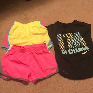 Girls Nike Shorts and Shirt